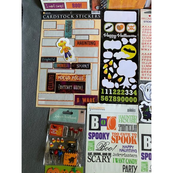 Halloween Scrapbook Stickers & Kits Bundle - Assorted Designs & Sizes - Picture 8 of 13